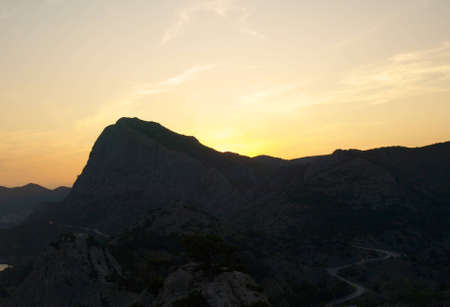 Mountains at sunset. Crimea  の写真素材