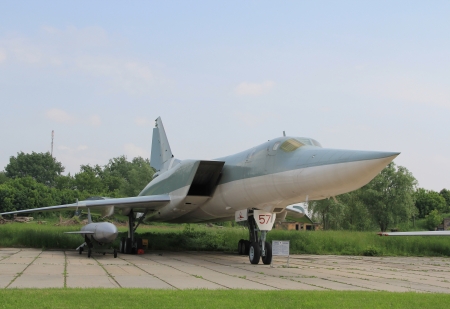 KYIV, UKRAINE- MAY 16  Tupolev  Tu-22M3  Backfire-C Soviet supersonic strategic and maritime strike...