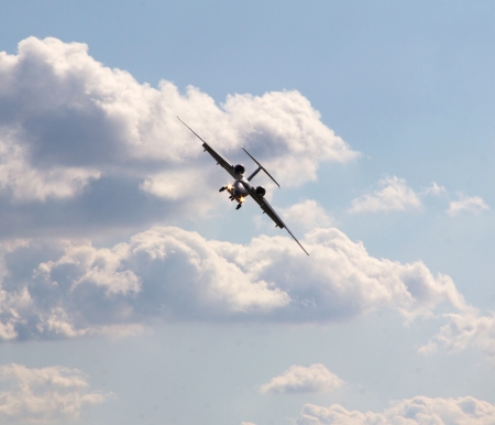 KYIV, UKRAINE - SEPTEMBER 29  Antonov An-74 during 8th International Aviation Salon AVIASVIT-XXI;September  29, 2012 in Kyiv, Gostomel Airfield, Ukraineのeditorial素材