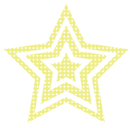 Stylized retro star isolated  Vector illustrationのイラスト素材