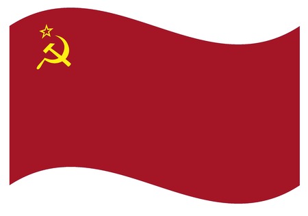 Waving flag of USSR isolated. のイラスト素材