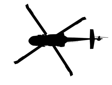 Helicopter detailed silhouette.のイラスト素材
