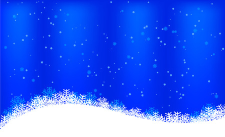 blue christmas background with snowflakesのイラスト素材