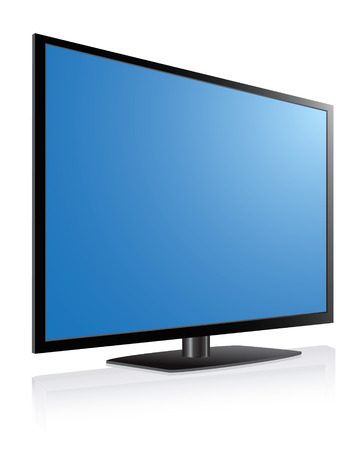 Black LCD, LED, Plasma TV , Blue Screenのイラスト素材