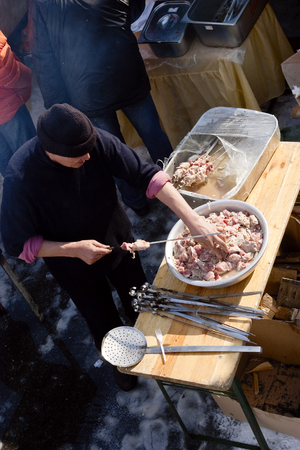 Maslenitsa. The man-chef. Orenburg, Russia. 06.03.2011のeditorial素材