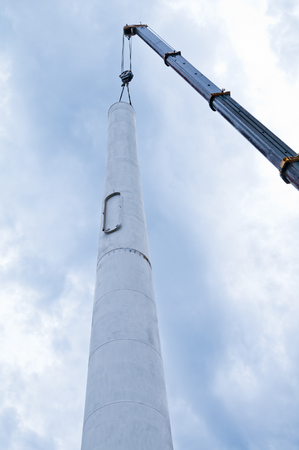 Installation of wind turbinesの写真素材