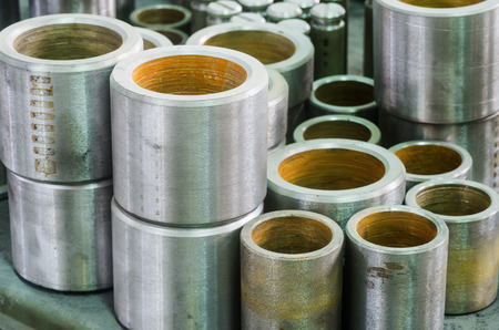 Bushings made on a latheの写真素材