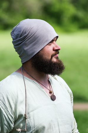 Bearded man in old clothes / Picture taken in Russia, in Orenburg
