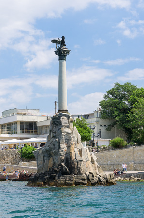 Russia, the peninsula of Crimea, the city of Sevastopol, 06/10/2018: Monument to the scuttled ships in the Sevastopol Bayのeditorial素材
