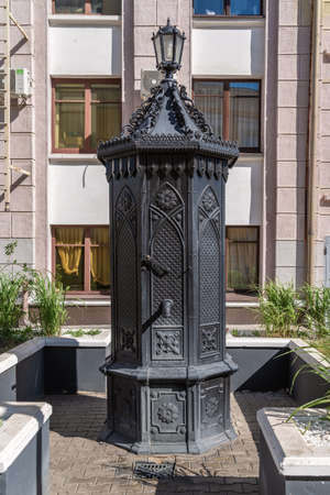 Orenburg, Russia - July 14, 2019: Monument of the first in the Russian province of standpipes. Actual model of the first water supply in Orenburgのeditorial素材