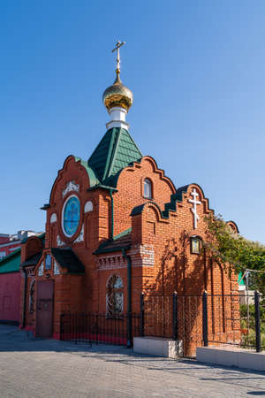 Barnaul, Altai Territory, Russia - September, 22, 2019: Church of the Blessed Alexy Shevtsovのeditorial素材