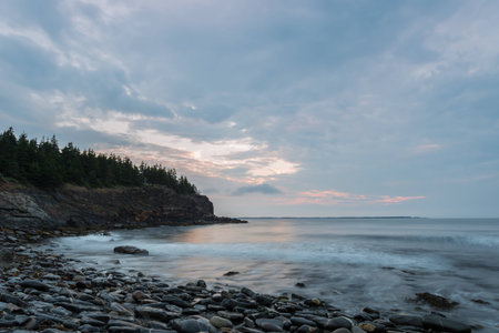 Ocean shore in the morning   South Shore, Nova Scotia, Canada の写真素材