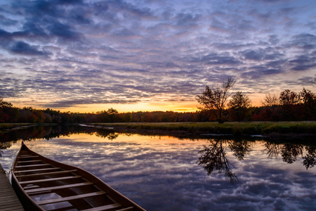 Jakes landing after sunset (Kejimkujik National Park, Nova Scotia, Canada)の写真素材