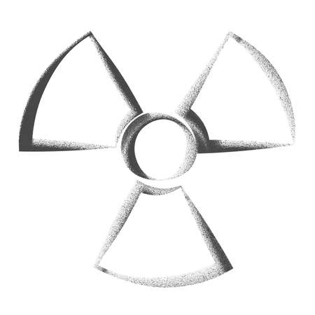 Stylized sign of radiation.の写真素材