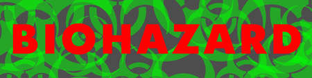 The inscription biohazard against the background of the corresponding images.の写真素材