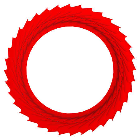 Red circular pattern. Decoration or decor.の写真素材