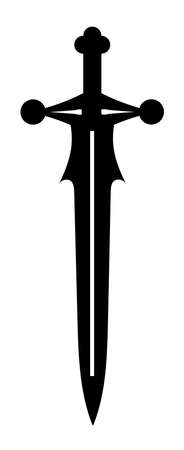 Sword illustration. Medieval weapons.の写真素材