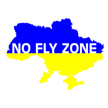Non-flying zone on the background of the map of Ukraine. no war.の写真素材