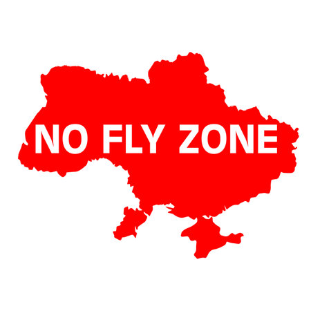 Non-flying zone on the background of the map of Ukraine. no war.の写真素材
