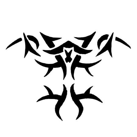 Abstract drawing in the form of a tattoo. Decoration and decor.の写真素材