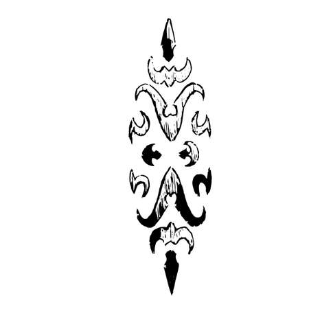 Abstract drawing in the form of a tattoo. Ornament or decor.の写真素材