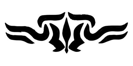 Abstract drawing in the form of a tattoo. Emblem of Ukraine. Ornament or decor.の写真素材