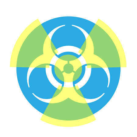 Nuclear danger sign. radioactivity. Danger weapons.の写真素材
