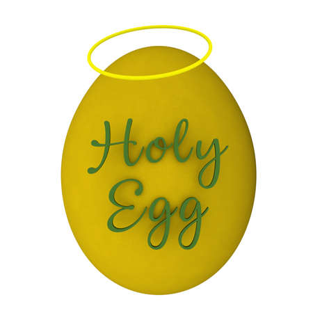 3d Easter egg with an inscription.の写真素材
