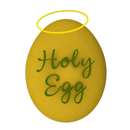 3d Easter egg with an inscription.の写真素材