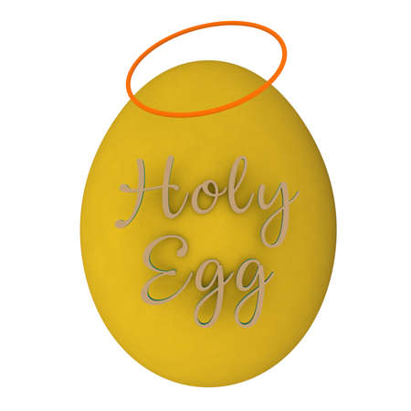 3d Easter egg with an inscription.の写真素材