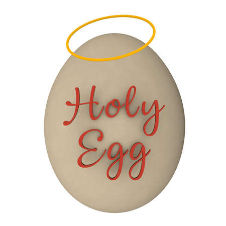 3d Easter egg with an inscription.の写真素材