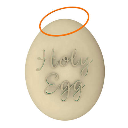 3d Easter egg with an inscription.の写真素材