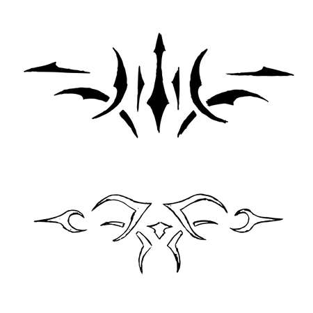 Abstract drawing in the form of a tattoo. decoration and design.の写真素材