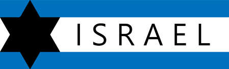 Stylized flag of Israel. countries of the world.の写真素材