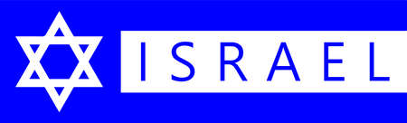 Stylized flag of Israel. countries of the world.の写真素材