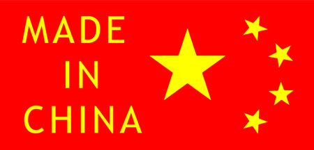 Stylized flag of China. Asia. countries of the world.の写真素材