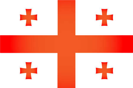 Stylized flag of Georgia. countries of the world.の写真素材
