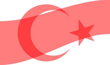 Stylized flag of Turkey. Istanbul. tourist country.の写真素材