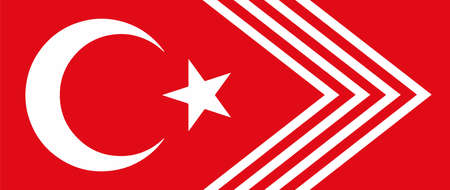 Stylized flag of Turkey. Istanbul. tourist country.の写真素材
