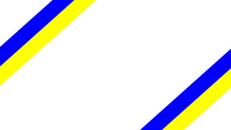 Ribbons or decoration in Ukrainian colors of the flag.の写真素材