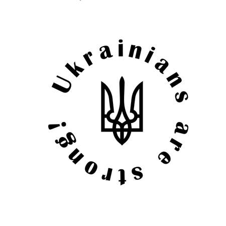 Ukrainian patriotic logo or print. Support for Kiev.の写真素材