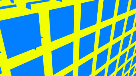 Cubic abstract background in Ukrainian national colors.の写真素材