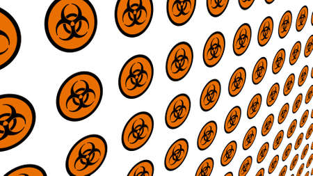 Pattern of biohazard signs. Screensaver or background.の写真素材