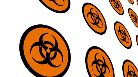 Pattern of biohazard signs. Screensaver or background.の写真素材