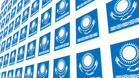 Pattern from the flag of Kazakhstan. geopolitics.の写真素材