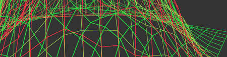 Banner of colored abstract lines on a gray background. web design.の写真素材