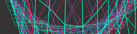 Screensaver of colored lines on a gray background. web design. computer technologies.の写真素材