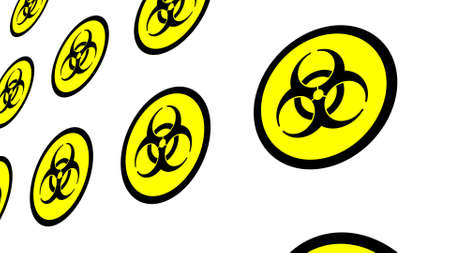 Pattern from the biohazard sign on a white background.の写真素材