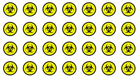 Pattern from the biohazard sign on a white background.の写真素材