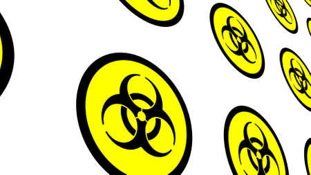 Pattern from the biohazard sign on a white background.の写真素材